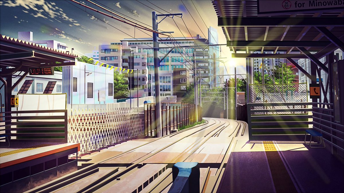 ユウキナオヒロ 背景イラスト 駅の絵の夕方版描いた 簡易な差分ですまぬ ユウキナオヒロ 背景イラスト 駅の絵の夕方版描いた 簡易な差分ですまぬ