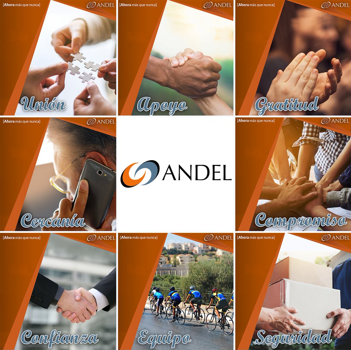 En Andel queremos apoyar a los miembros de nuestra red (tiendas y talleres), y a la sociedad en general, en estos momentos de lucha contra el #Covid_19, promoviendo los principales valores de nuestra compañía estas semanas

#JuntosAfrontamosElFuturo #SomosAndel