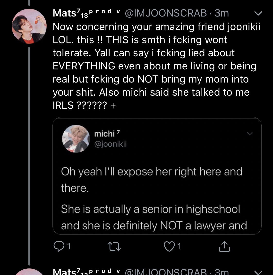 Notice how nothing here is actually being disproven, she has no receipts to back herself up, she’s just attacking everyone who called her out.