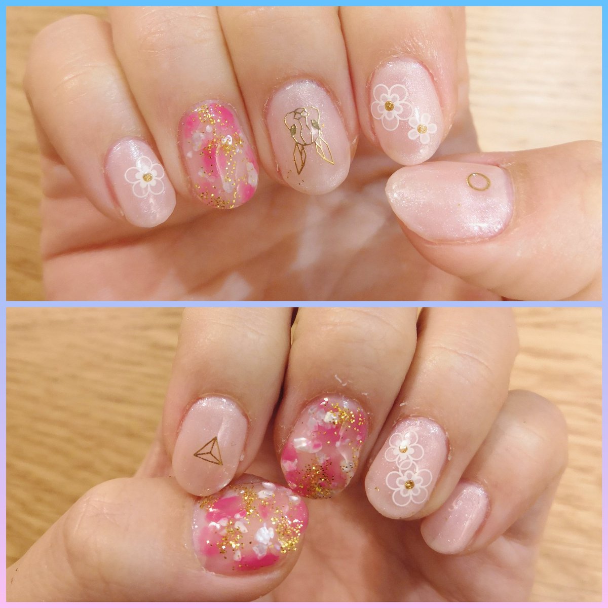 夜月 雷電将軍製作中 Ar Twitter そういや 久々にネイルしました 春だせ 最近お手入れ放置してたから手荒れしてるぜ ジェルネイル セルフネイル