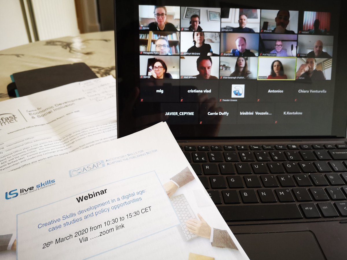 <a href="/EUErasmusPlus/">Erasmus+</a> 2 projects <a href="/Live_Skills/">Live Skills</a> <a href="/asap_project/">ASAP Project</a> Test webinar conference 30 people across 9 countries all home working! <a href="/BCouncil_NI/">British Council Northern Ireland</a> <a href="/bfastmet/">Belfast Met</a> <a href="/e3_belfastmet/">e3 at Belfast Met</a> <a href="/BritishCouncil/">British Council</a> @CCSkills <a href="/Economy_NI/">Economy NI</a> @ecorysuk @erasmusplusUK <a href="/Erasmus_Project/">Erasmus+ Projects</a> <a href="/skills_europe/">Creative Skills Europe</a>