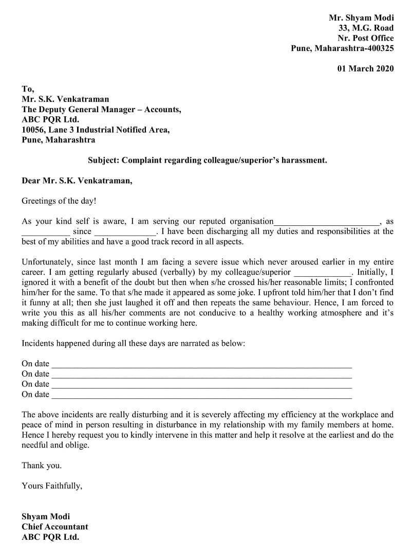 Download Workplace Harassment Complaint Letter Excel Vrogue co download-workplace-harassment-complaint-letter-excel-vrogue-co