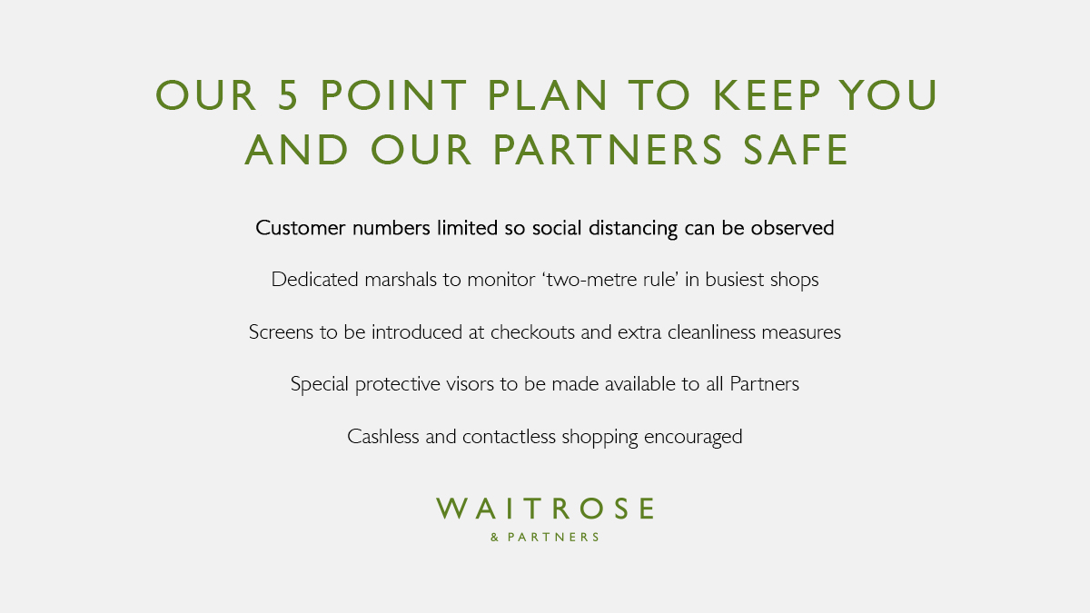 As of today we are introducing a 5 point action plan to keep you and our Partners safe as you continue to shop with us. Read our thread below to find out more.