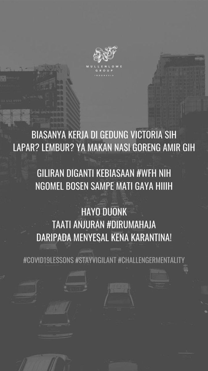 Bukan merupakan pesan eksklusif bagi para ‘victorians’ Blok M semata, karena berlaku, sangat, bagi kita semua 🙏🏻 
Cuzz #dirumahaja  #BersamaLawanCorona #stayathome #staypositive #believe #challengermentality