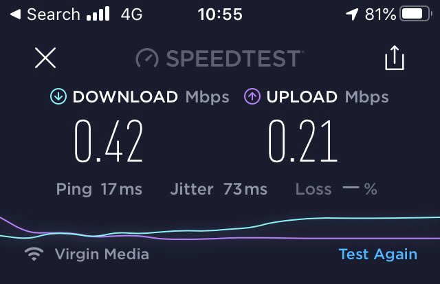It quite the 200mb I pay for <a href="/virginmedia/">Virgin Media ❤️</a> and this has been on going for months. BTW you still haven’t responded to my complaint from over a month ago. #notgreat