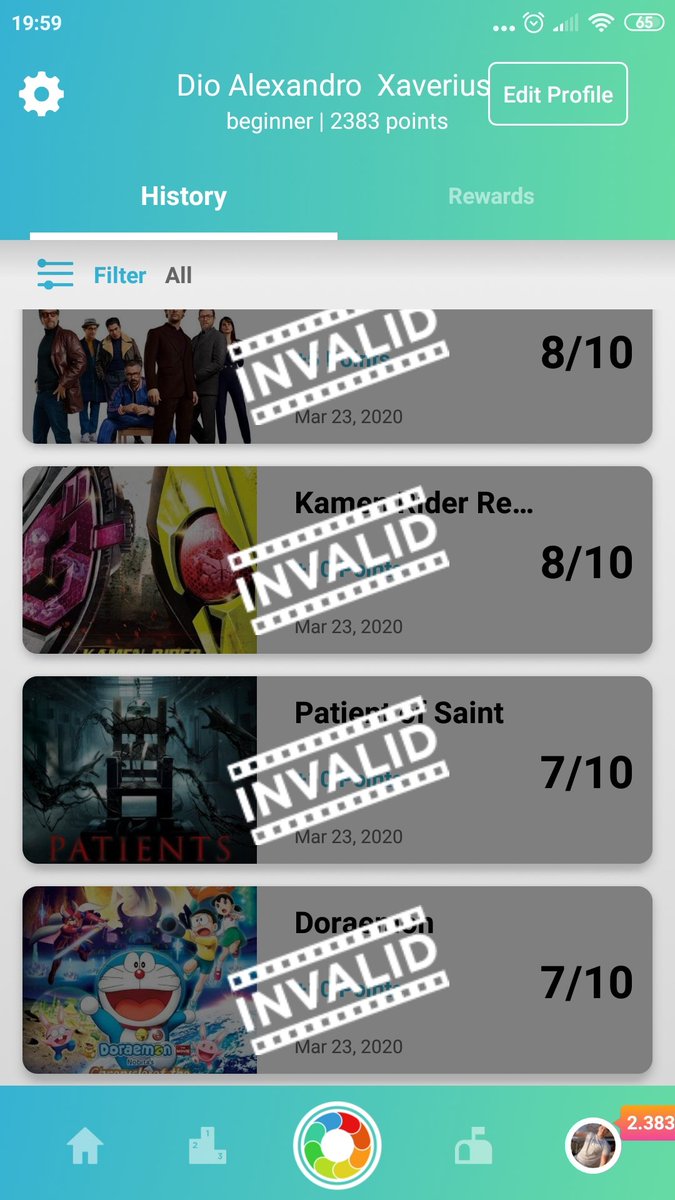 HaruhikoHideo's tweet photo. Sensi bgt dgn diriku #Cinepoint
Kemarin di Invalid in biar gak menang, Aq DM mau di konfirmasi Sama org Cinépolis Cito Kah Klw Aq bener nonton, di Revisi, katanya point nya masuk Minggu lalu
25+35=60 udh Juara 1 Harus nys
Kemarin tertinggi 50 Point Klw gk Salah 😒😒 https://t.co/f3FDkMAir5