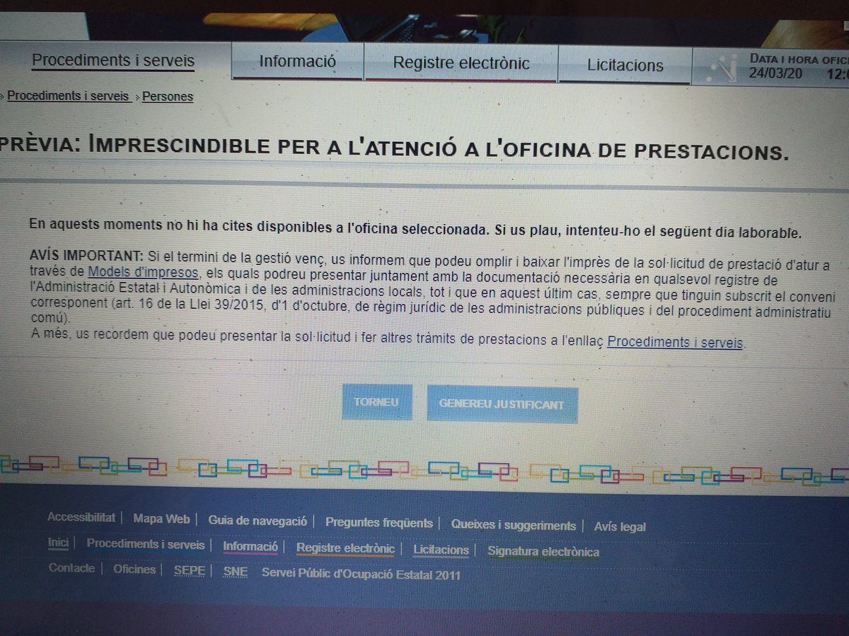betgrane's tweet photo. Hola gent d twiter, no acostumo a fer aqestes coses, pro m'han acomiadat i estic intentant demanar l'atur.Truco a telf. dl SOC i pengen directament i al SEPE, x demanar em surt això. Algna prsona ha acnseguit fer-ho? Com? Gràcies adelantades x l'ajuda! 
@ocupaciocat @empleo_SEPE https://t.co/a0W4sgU1kt