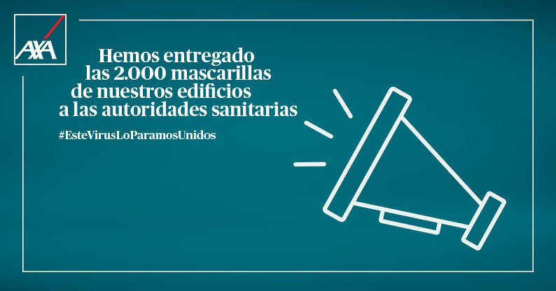 Nuestra plantilla está teletrabajando, así que no necesitamos las 2.000 #mascarillas con las que contábamos en nuestros edificios, por lo que las hemos entregado a las autoridades sanitarias. Porque #EsteVirusLoParamosUnidos