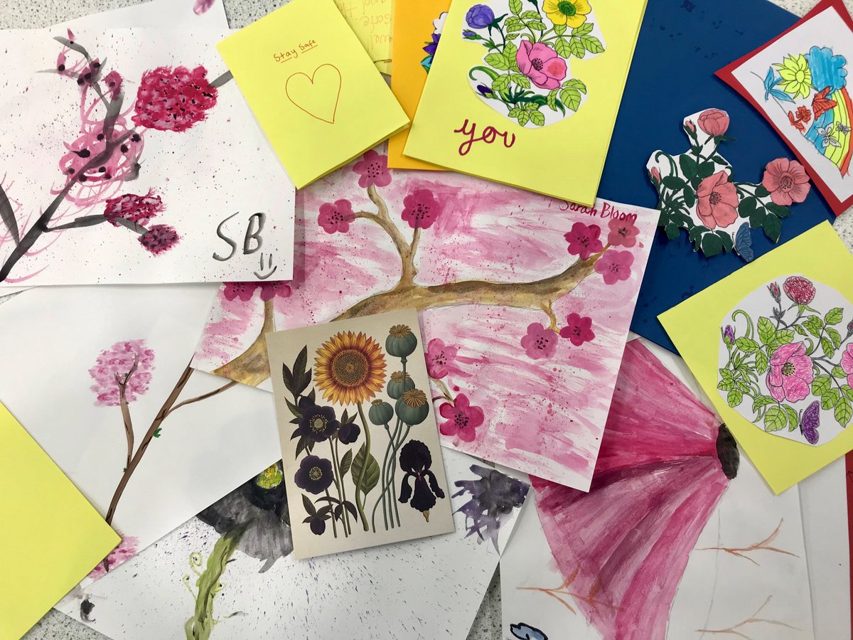 In some uplifting news, before we closed last week some Y7s and Y9s made these beautiful cards, which were sent to our local nursing home, spreading positivity in these strange times! #cognitaway #hampstead