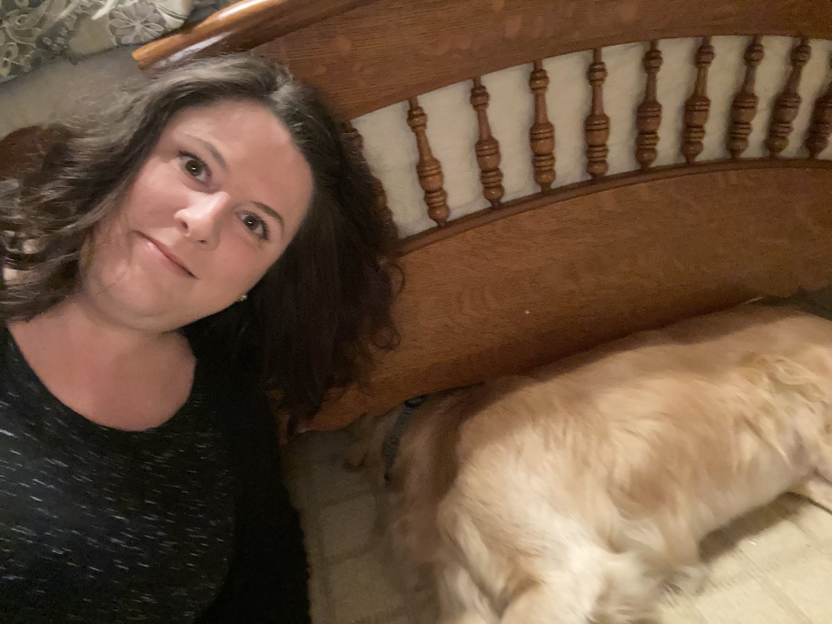 Mrs. Shore’s jammies aren’t too exciting...as you can see by the lack of interest of my dog, Ella!  #MotivatedMustangs <a href="/CFESmustangs/">Colham Ferry Elem</a>