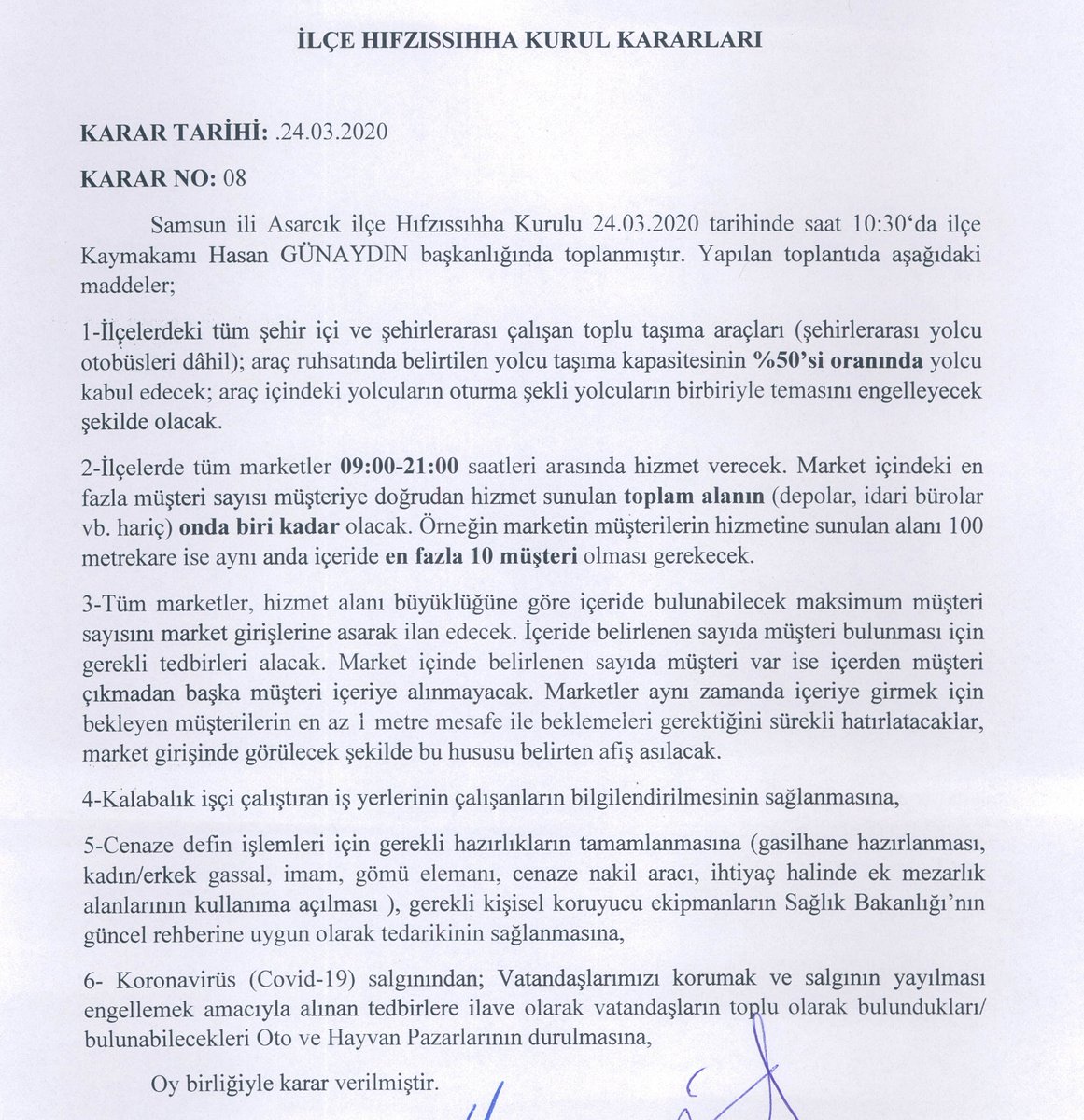 asarcik55s's tweet photo. BASIN DUYURUSU
İlçemiz Hıfzıssıhha Kurulu Tarafından 24.03.2020 Tarihinde Yapılan Toplantıda Koronovirüs (COVID-19) İle Mücadelenin İlçemizde Etkin Bir Şekilde Yürütülmesine Yönelik Kararlar Alınmıştır.
Kamuoyunun Bilgisine Sunulur... https://t.co/wWqHYHkvnZ