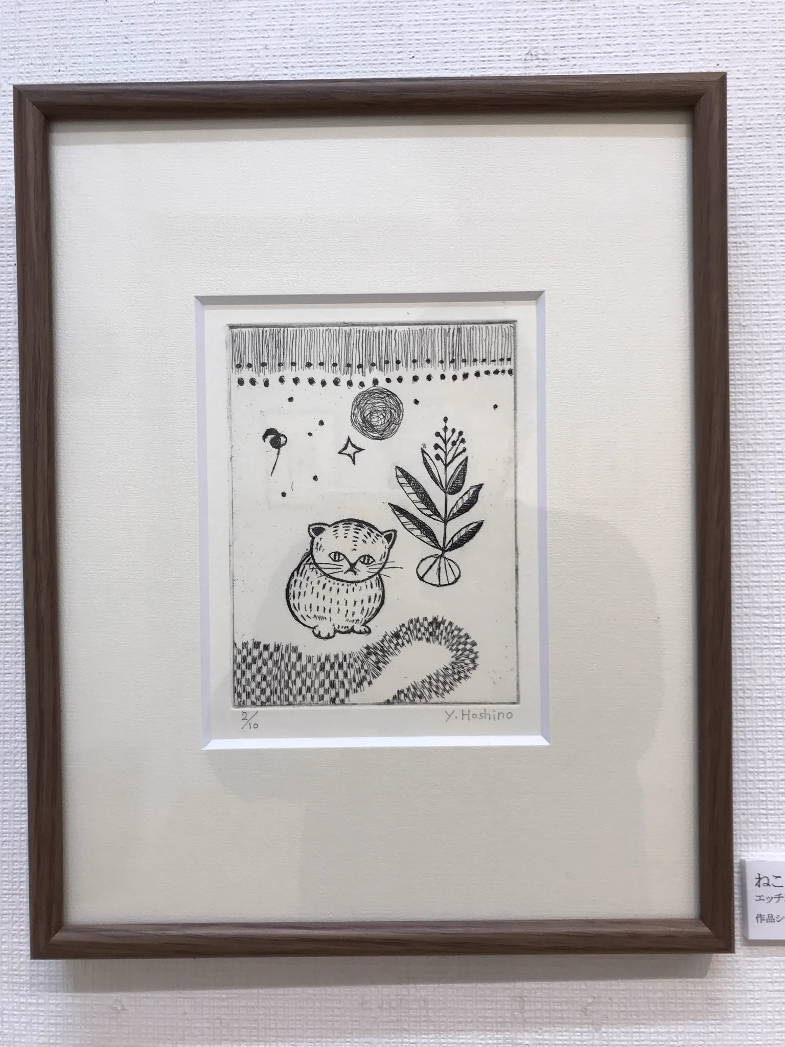 70歳過ぎてから銅版画を始めたおじいさんの生まれて初めての個展が開催中！猫ちゃんがめっちゃ可愛い！！