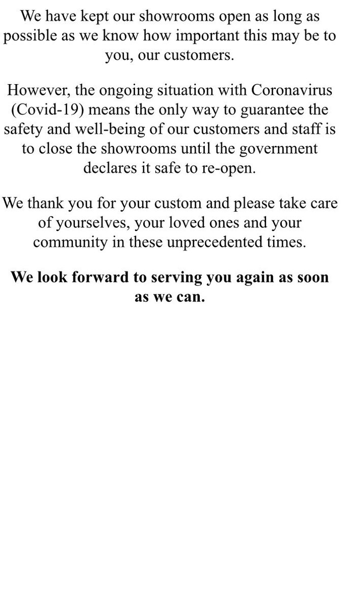 Take care of yourselves and we look forward to seeing you again as soon as we can ❤️💙#StayAtHomeSaveLives #COVIDー19 #WeWillBeBack #followtheguidelines #designingkitchensandbedroomsagainsoon #Wereallinthistogether #Takecareofeachother