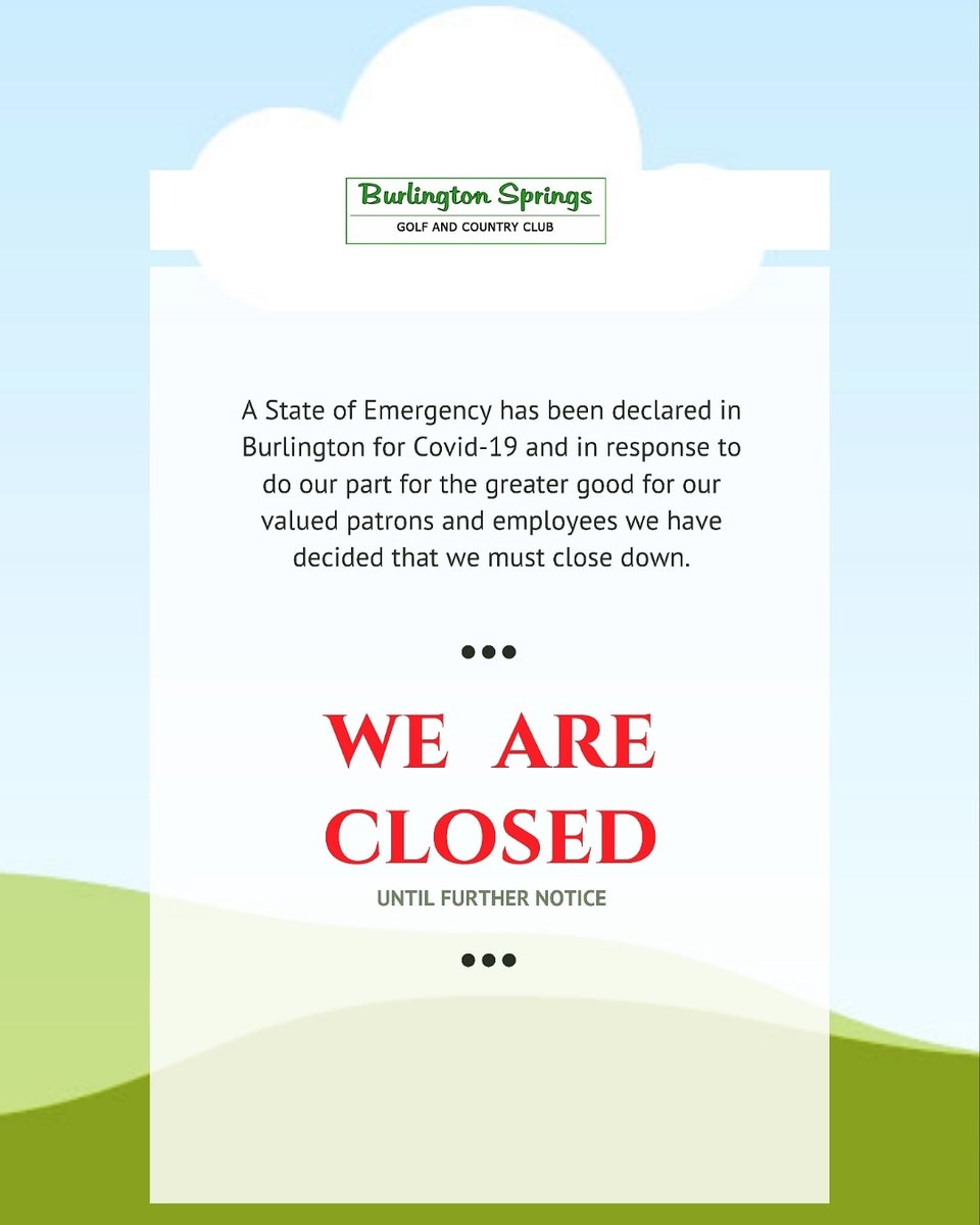 bsgandcc's tweet photo. We are closed until further notice... our new carts will have to wait for the sunnier days we know are coming.  Be well https://t.co/lbAd0S5Dtx