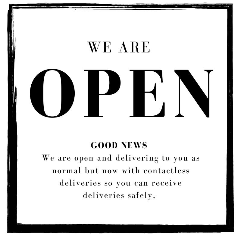 GOOD NEWS,  the government have confirmed overnight that online retail is to stay open, so you can rest assured that you can order from us with confidence.  We are now using contactless delivery, so you wont have to have any contact with anyone to receive your parcel from us 👍