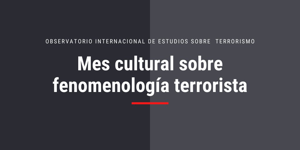 Empezamos la iniciativa del mes cultural de fenomenología terrorista. Todos los detalles en esta página observatorioterrorismo.com/sin-categoria/…. Aquí abajo os explicamos más sobre #OIETmequedoencasa ⬇️