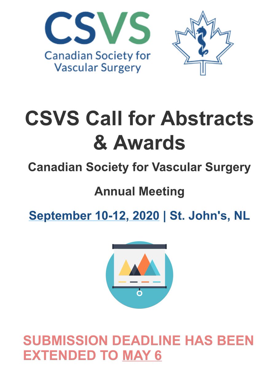 CanadianSVS's tweet photo. #CSVS2020 annual meeting abstracts and awards submission deadline has been postponed until May 6th. Further details at https://t.co/G8euI3kS32. Please stay safe during these challenging times! https://t.co/Q0oW1DRkkv