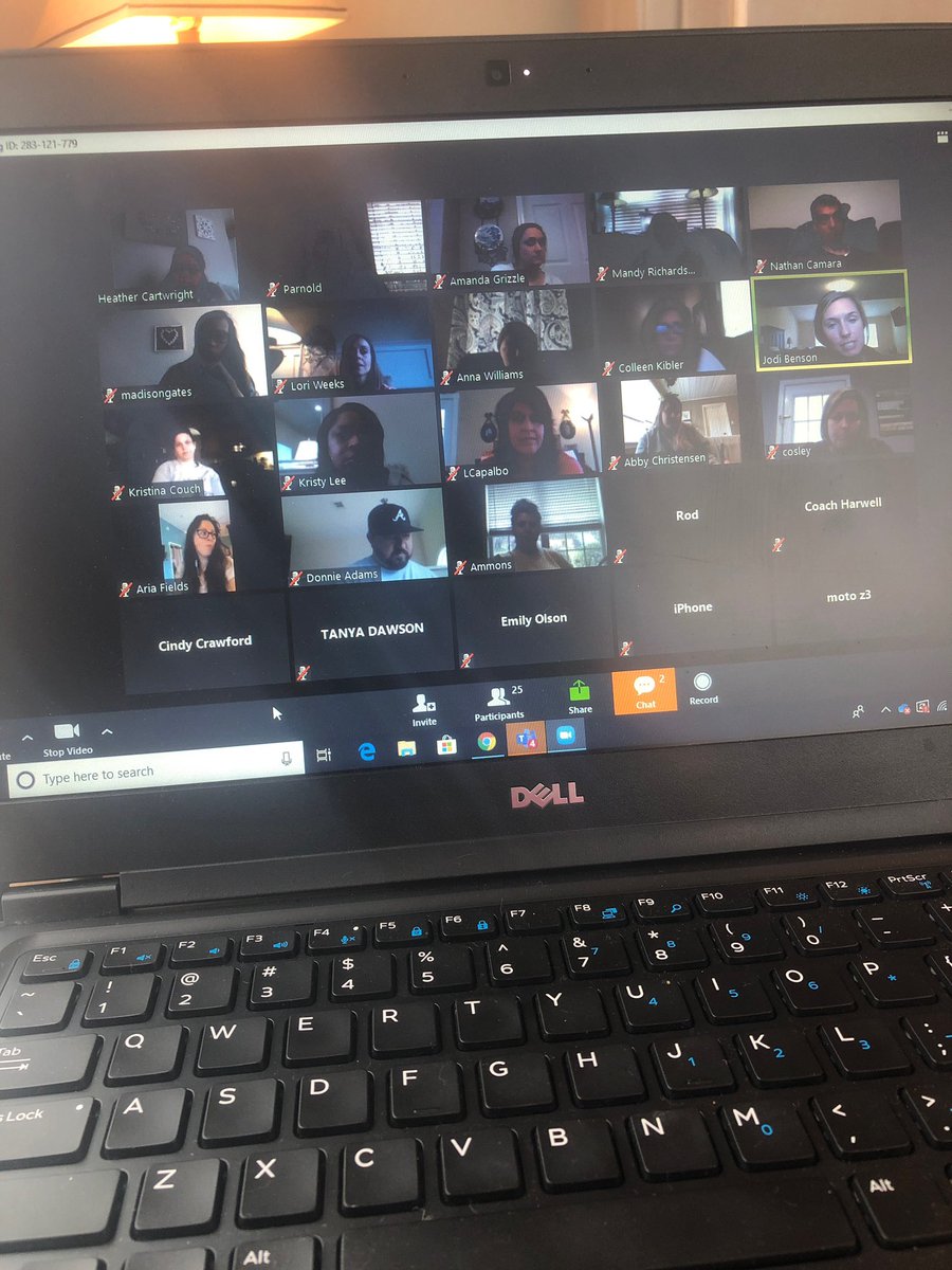 Coach Arnold loves her Spartan cheerleaders but today she is happily meeting with her fellow Huskies squad at Ragsdale via Zoom! #spartannation #squadday #pauldingdld2020