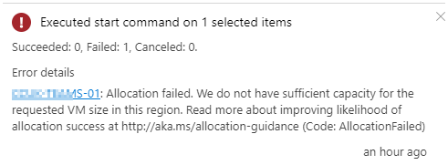 I never thought I'll see this. Restarted a VM, and now there are no resources in the cloud!