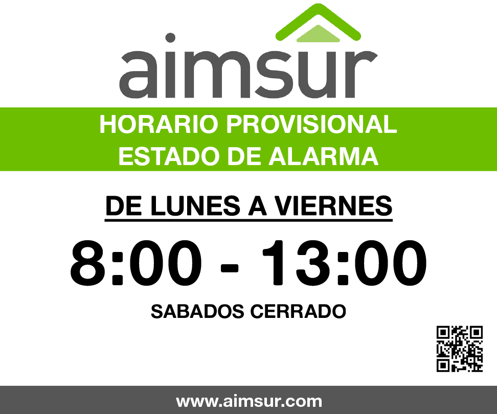aimsursl's tweet photo. Con objeto de velar por la seguridad de nuestros clientes y empleados hemos implementado un nuevo horario provisional reducido vigente desde el día 25 de marzo hasta la finalización del #EstadodeAlarma.
Muchas gracias por su colaboración y compresión.
#COVID19 #Aimsur https://t.co/a3TYWhoQr9