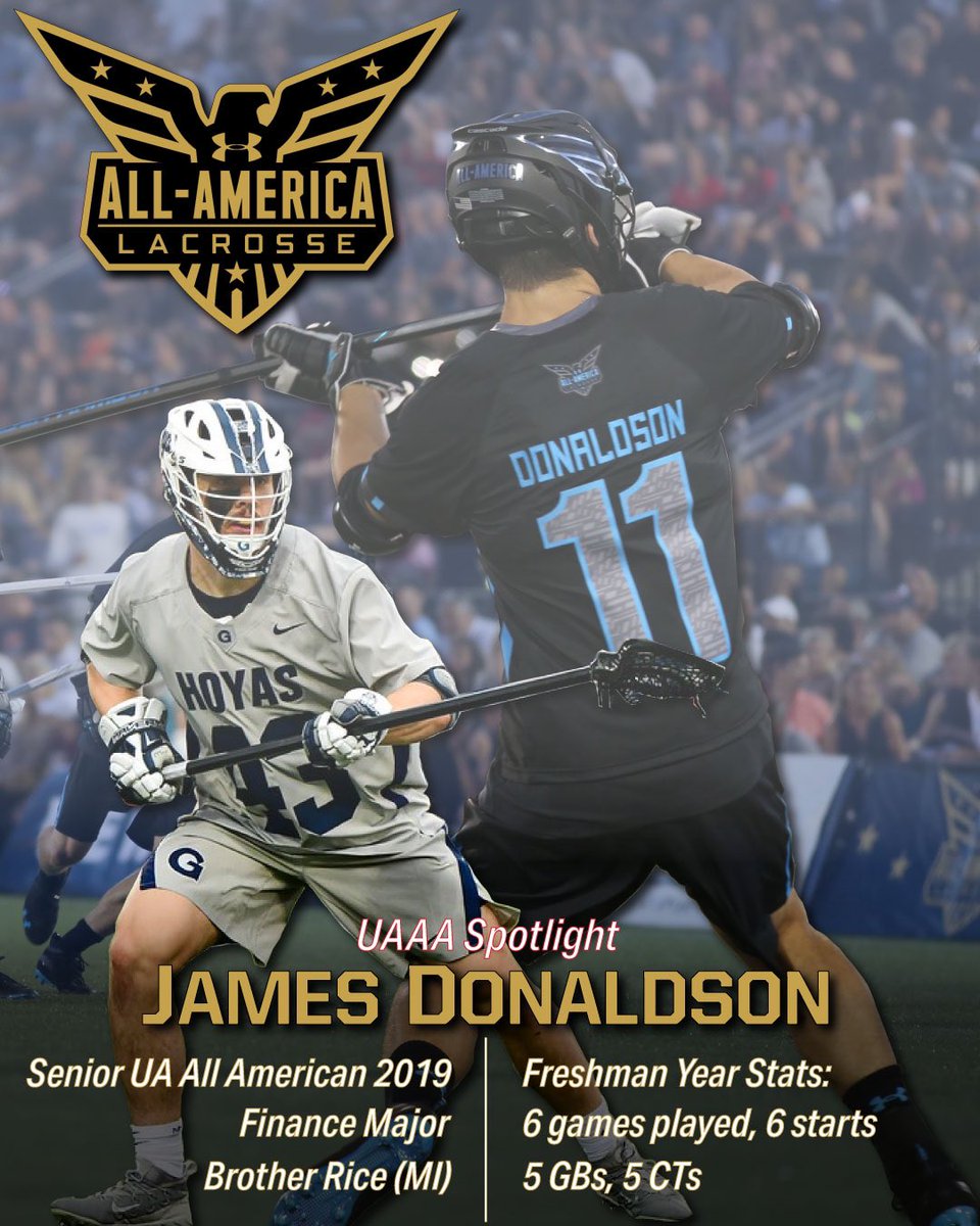 🔥🚨 Our first male athlete for the #UAAA Spotlight features James Donaldson. A 2019 @UnderArmour Senior game participant & freshman starter for @HoyasMLacrosse🚨🔥 💥💥For more on James, and to nominate future Spotlight Players, go to underarmourlacrosse.com/ua_player_spot…!💥💥