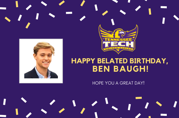 MrsCoach_A's tweet photo. The @TNTechFootball family and @TTU_CoachA would like to wish team newcomer @benbaugh18 a happy belated birthday! Had to hunt down a photo to share! Hope you had a great day. https://t.co/LgzBUIJiWU