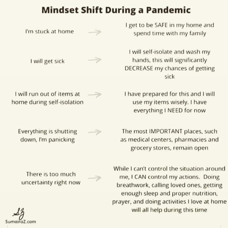 UNCP_Mil_Vet's tweet photo. Tips to shift your mindset during this pandemic #pandemic #uncp #bravenation #veterans #military https://t.co/SwquOD8UCO