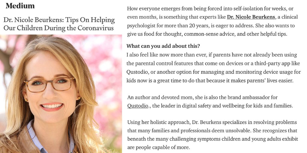 5W_PR's tweet photo. 5WPR client @qustodio mentioned in @Medium's article on tip to help children during coronavirus https://t.co/Q8rfZdrF8Y #clientplacement https://t.co/pPMaJyVN81