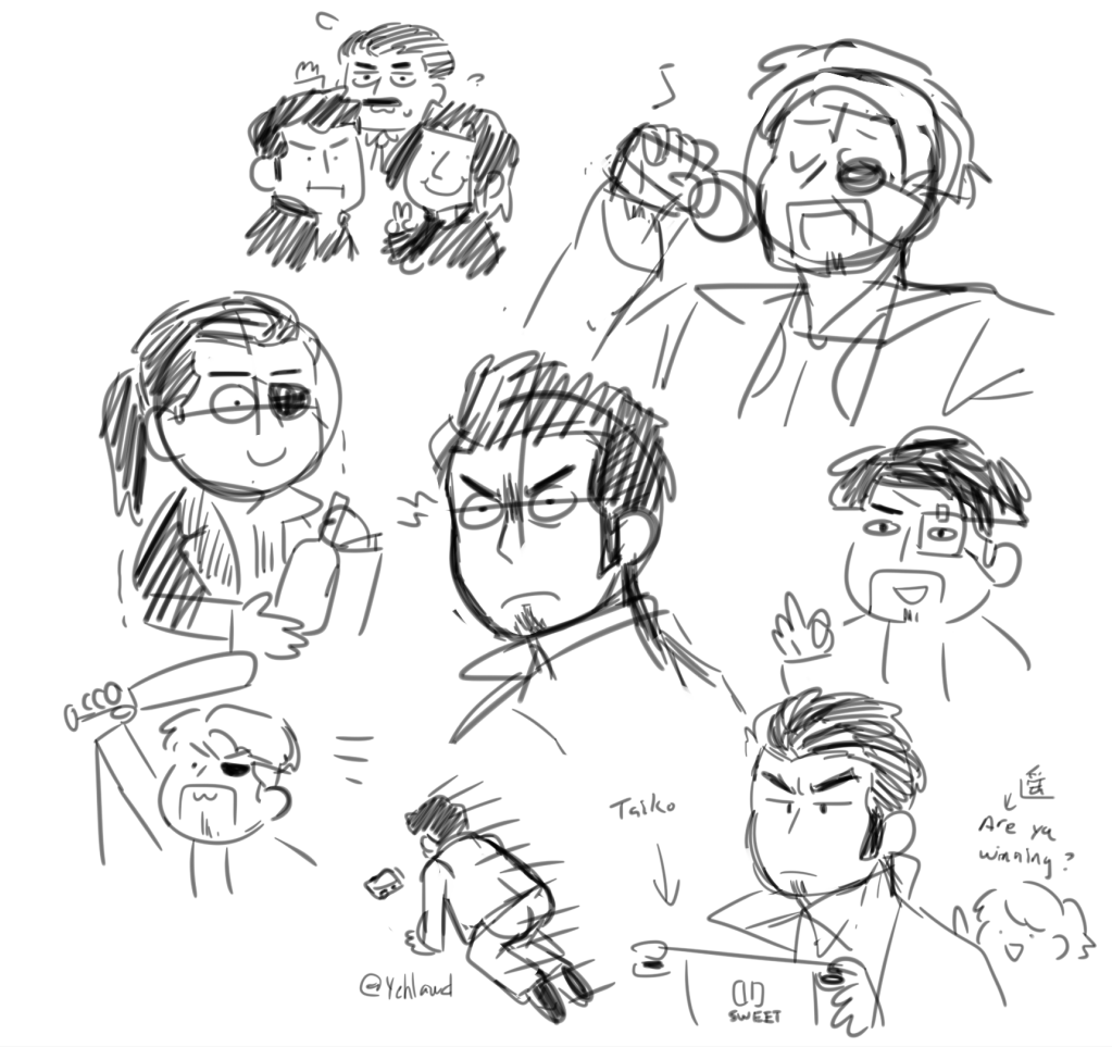 getting occupied with acnh, here's today's doodles 