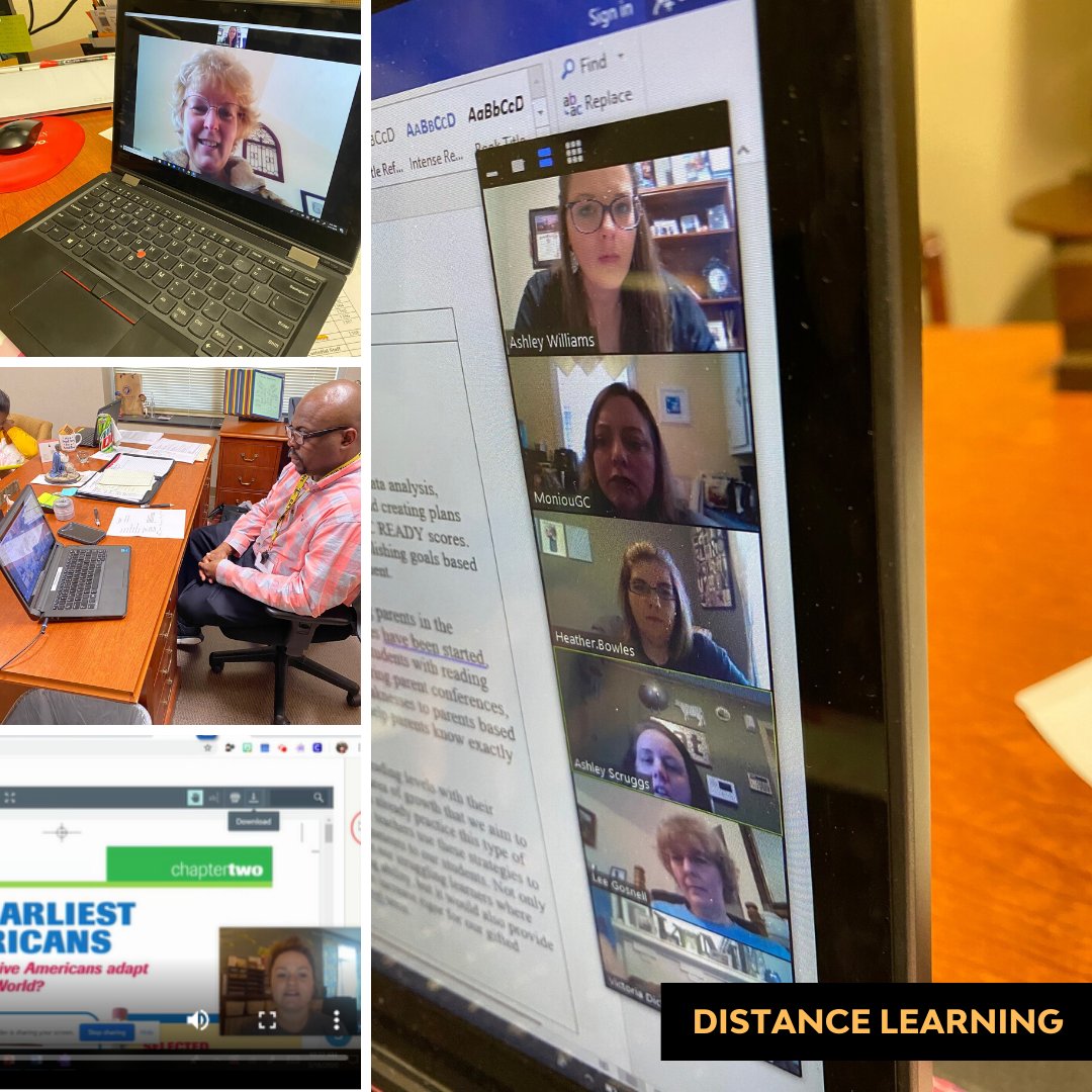 DRHillMiddle's tweet image. Video conferences are taking place all over the district as a result of Distance Learning. We love how innovative our teachers are! #TheHill #D5Difference #DistanceLearning #WeAreD5 #ThinkOutsideTheBox