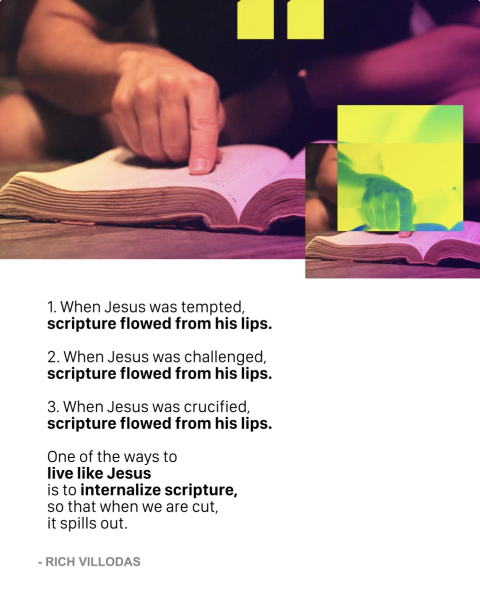 Let the word flow through you as the Word dwells richly IN you.