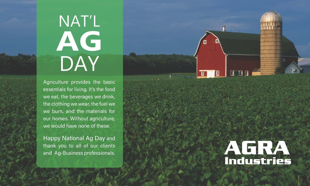 Happy National Ag Day 🇺🇸 and thank you to all of our clients and Ag-Business professionals. #NationalAgDay🚜 #AgBusiness #Agriculture #Farming #Farmer