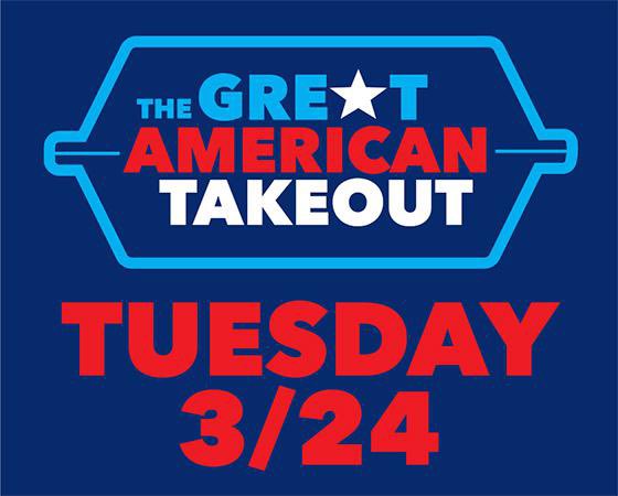 Eat and Repeat. Today, let’s repost  and encourage people to order takeout or delivery to help support their (or your) favorite restaurants. Snap a photo or video of your meal or what your customers are ordering and tag us along with the hashtag #greatamericantakeout