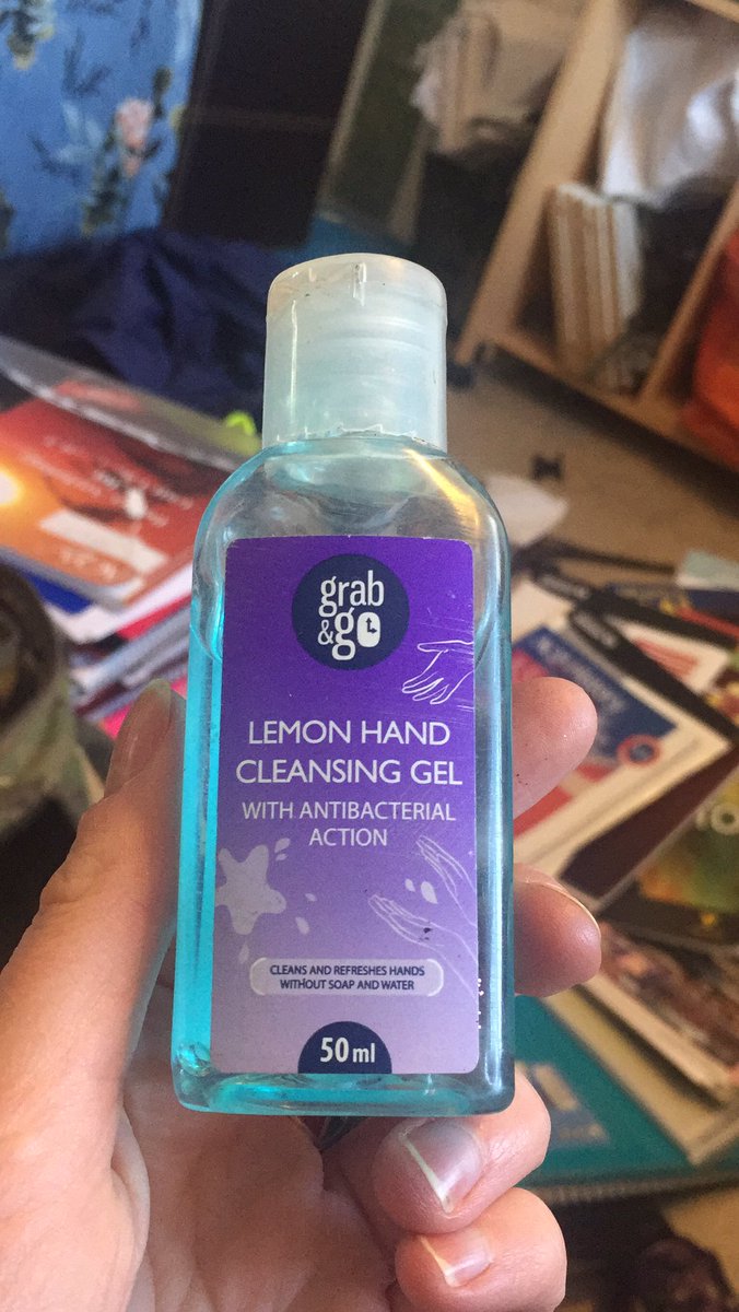 TizzardJaz's tweet photo. When clearing out your room who knew hand sanitiser would be the best find eh https://t.co/GNXewz4WKG