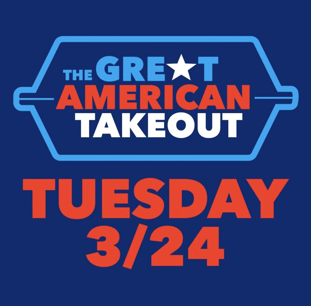 Take part in #TheGreatAmericanTakeout and support local <a href="/ItascaIL/">Village of Itasca</a> restaurants by ordering take out or delivery for tonight’s lunch and or dinner! #SmallBusiness #ItascaMeansFood #restaurantstrong