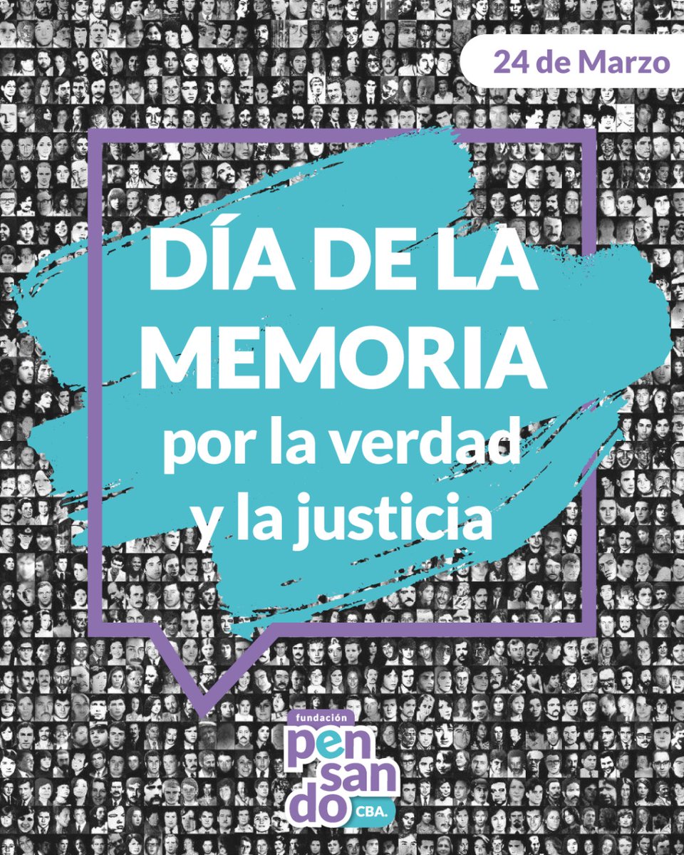 Hoy  es el Día Nacional de la Memoria por la Verdad y la Justicia. Este 24 de marzo nos encuentra imposibilitados de marchar, pero eso no nos impide recordar. Nuestra memoria sigue viva. 
Por la #Memoria, la #Verdad y la #Justicia. 
#SinMarchaPeroConMemoria.