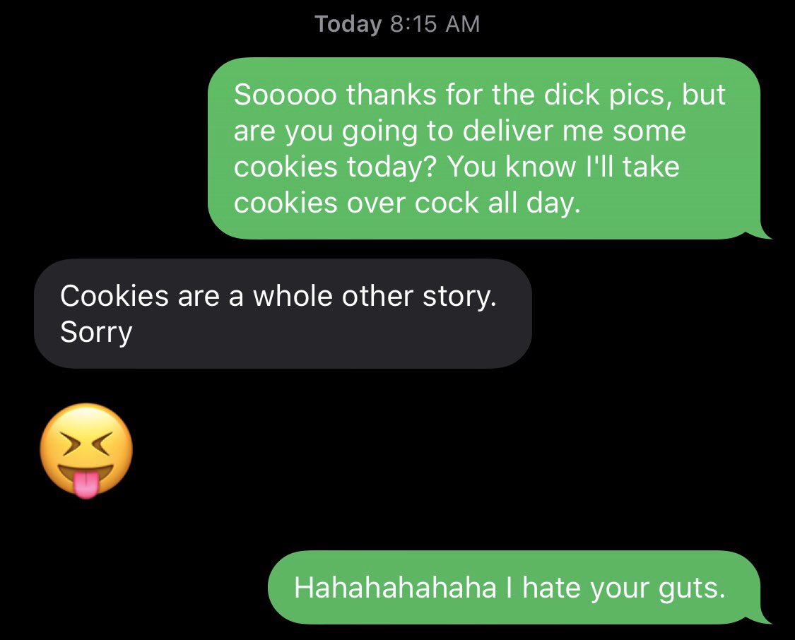 eatdontpraylove's tweet image. Cookies &amp;gt; cock. Even in quarantine. I love and hate my friends. So much. 😂🤣 #COVIDー19 #SENDCOOKIES
