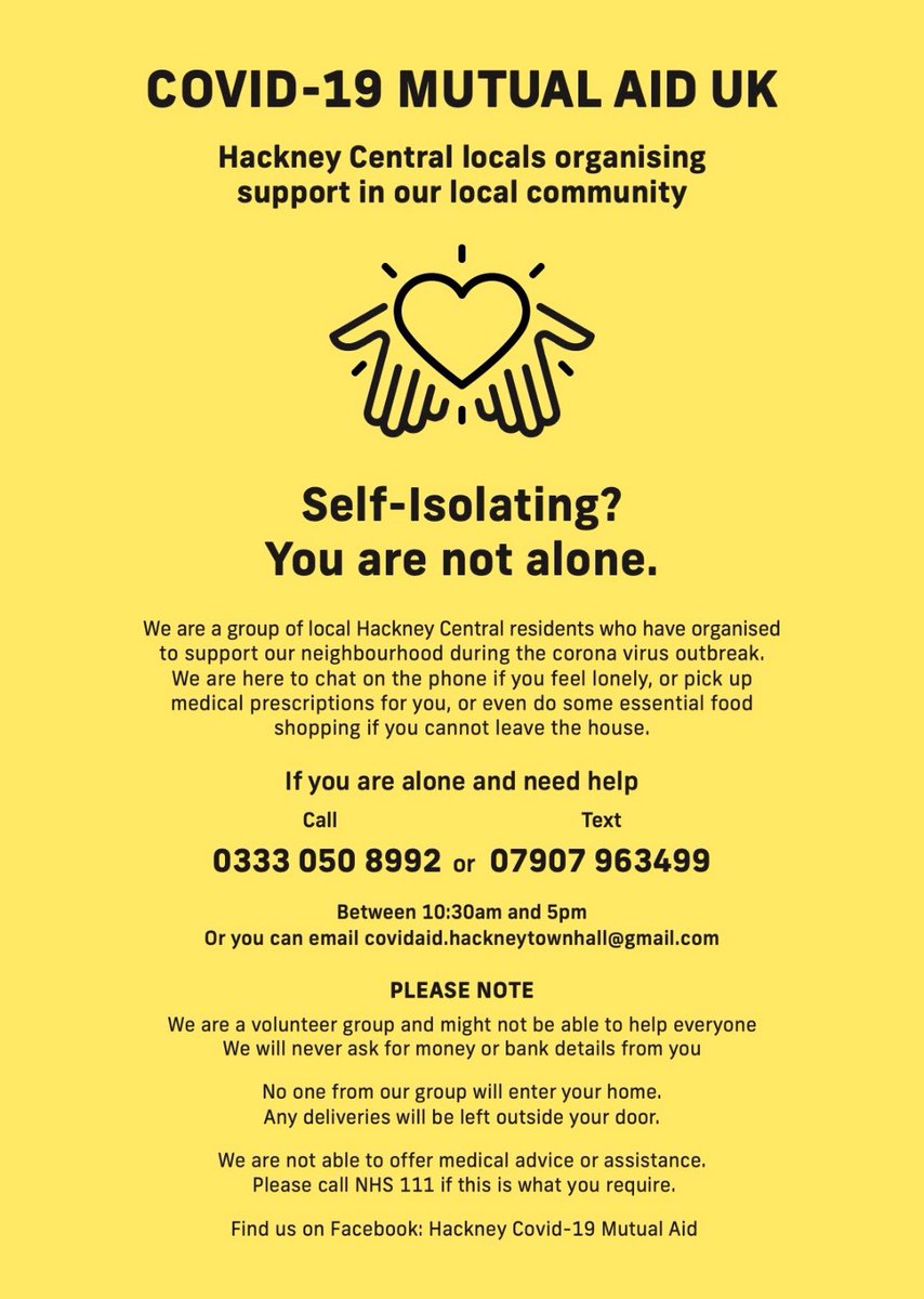 hackneythallaid's tweet image. Need help? Call 0333 050 8992 or text 07907 963499 between 10.30am-5pm, or email covidaid.hackneytownhall@gmail.con