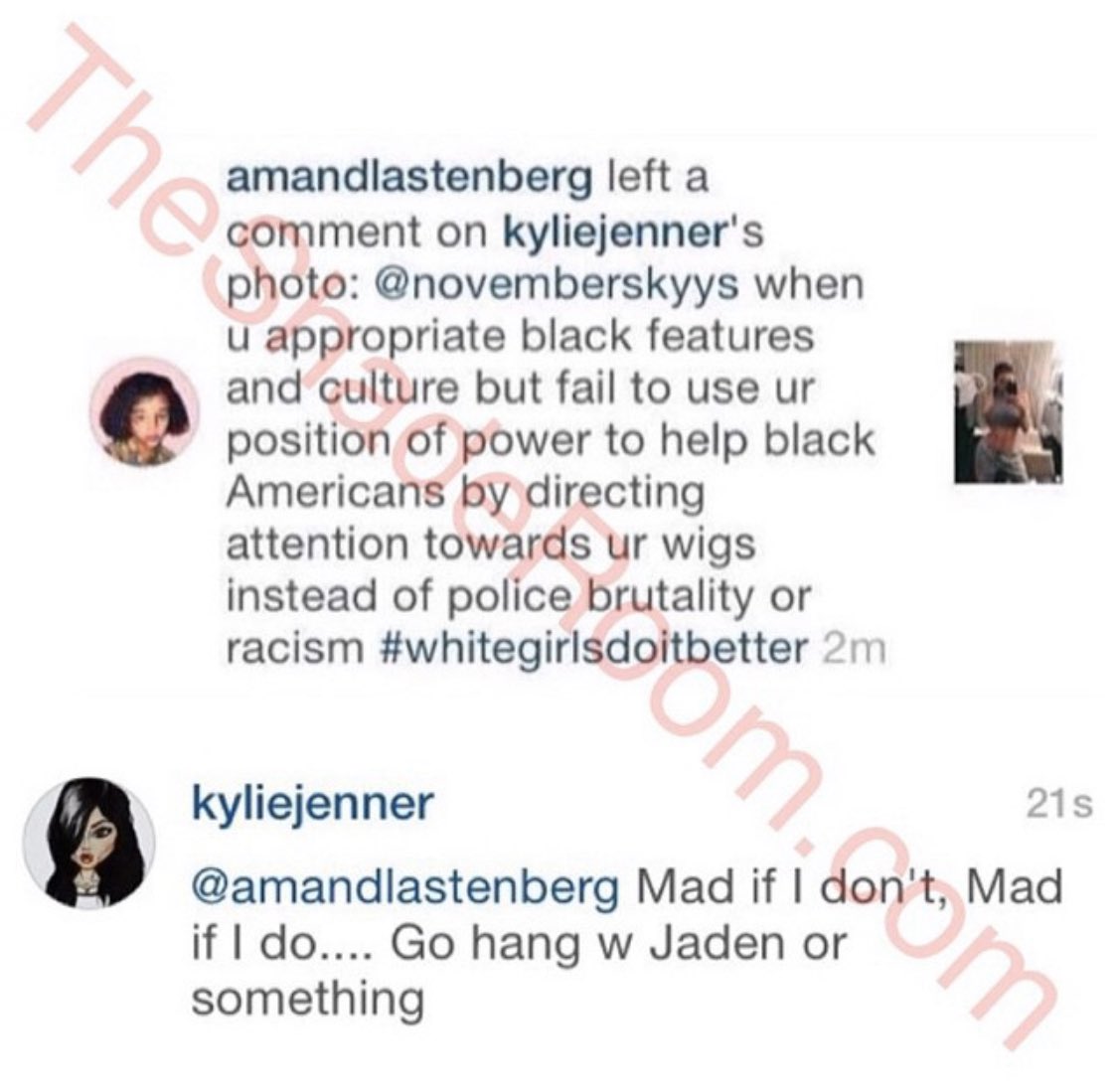 Her sister takes after Candle when it comes to being called out on being racially insensitive. Exhibit B your honor, Kylie being called out by Amanda Stenberg then proceeding to shade her for absolutely no reason rather than apologizing