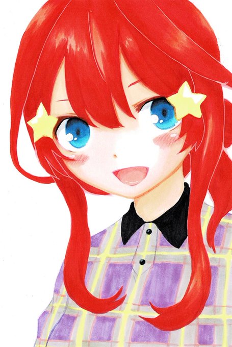 Four-sided song ♪さんがTwitterに投稿した中野五月(五等分の花嫁)のイラスト。