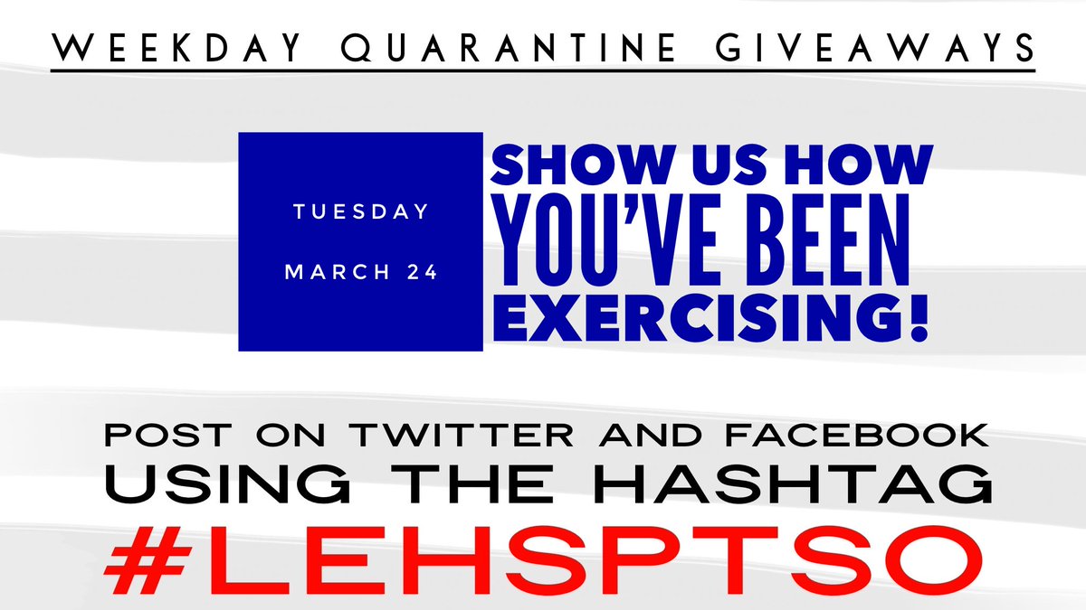LEHS_PTSO's tweet photo. Day 2 of free @ChickfilA sandwich card giveaway! Staying active is important to not only physical health, but also mental health. Show us a picture of how you’re exercising during your days at home! Don’t forget to use the #lehsptso hashtag to be entered to win https://t.co/ccTTwxQhB9