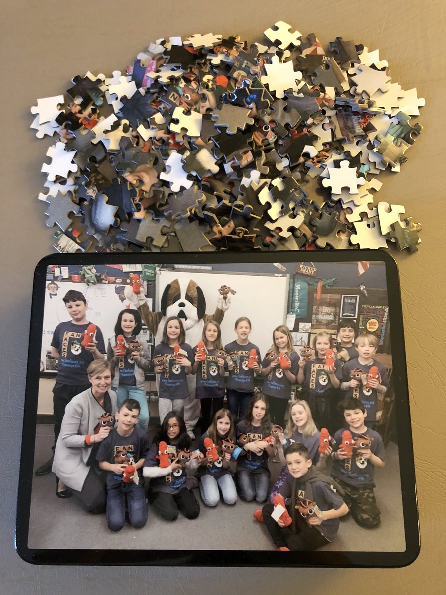 Howeys4th's tweet photo. Letβs do this!!ππ§© #classpuzzle #missyou #barkboxchallenge @barkbox @bark @GPSchools #FanFaces @RWScholars https://t.co/jirz0LHtGe