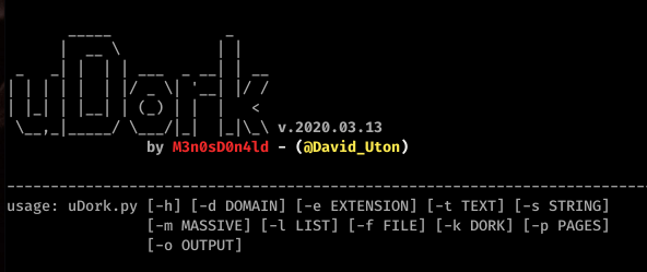 uDork - Google Hacking Tool j.mp/33O7UTF #Dorks #Goop #Hacking #Passwords #Python #Python3 #SensitiveInformation #uDork