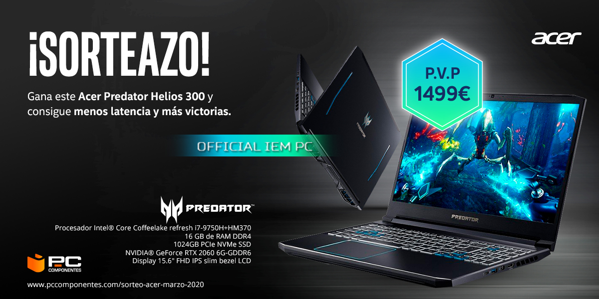 ⚡️SORTEAZO⚡️

💻¡Las partidas en casa van a molar muchísimo! Llévate este ACER PREDATOR HELIOS 300 y flipa con su rendimiento 🔥

1⃣ RT ➕ sigue a <a href="/pccomponentes/">PcComponentes</a> y <a href="/ES_Acer/">Acer España</a> 
2⃣ Comenta con #AcerYPcComponentesEnMiCasa diciendo a qué quieres jugar con esta maravilla

🍀 ¡Suerte!