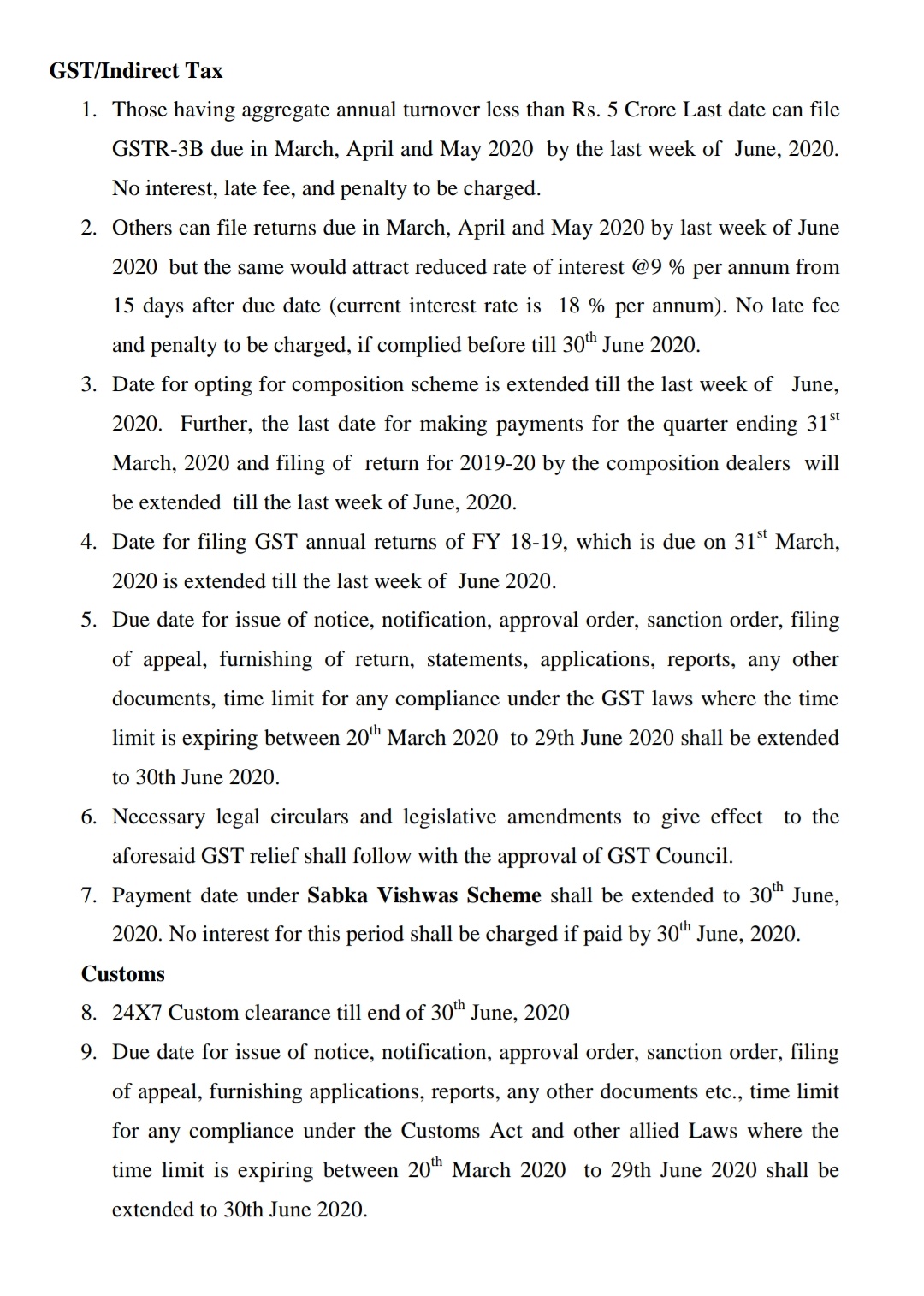 gst and income tax updaes
