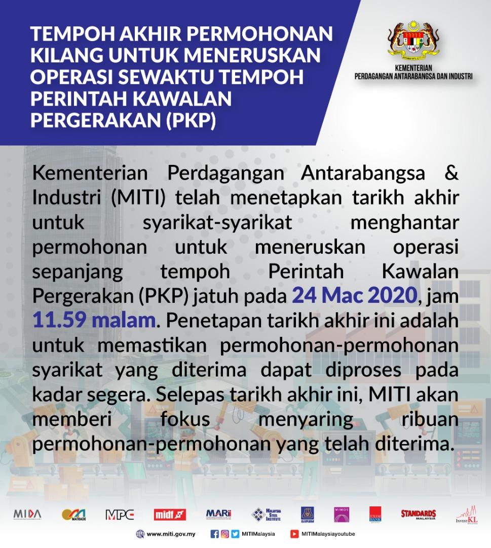 Miti Malaysia On Twitter Salam Tuan Pada Masa Skrg Kami Menerima Jumlah Permohonan Yang Terlampau Tinggi Dan Proses Saringan Memakan Masa Yang Lebih Lama Bergantung Kepada Konteks Setiap Syarikat Mohon Tuan Untuk