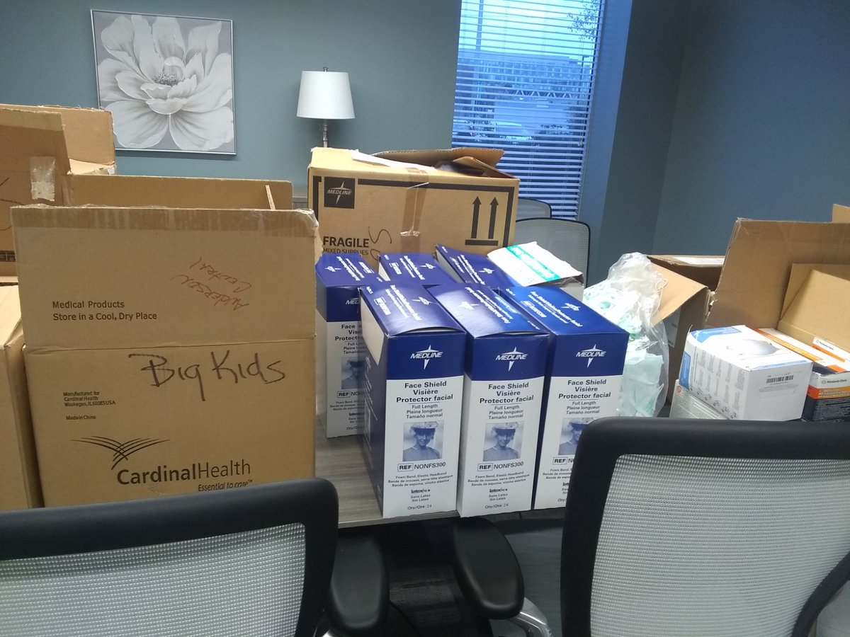 SullivanU's tweet photo. Sullivan University is proud to help in the effort against the COVID-19 virus by donating Personal Protective Equipment (PPE) to Norton Healthcare, The PPE donated included a large cache of masks, face shields, shoe covers, and protective gowns. https://t.co/0nZ9U41WAc
