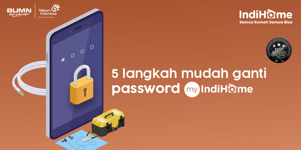 Inilah 5 langkah mudah ganti password myIndiHome!

1. Buka aplikasi myIndiHome
2. Di halaman akun &amp; pilih “Pengaturan”
3. Pilih "Ganti Password"
4. Isi kolom password lama &amp; baru
5. Pilih “SIMPAN”

Selesai deh, Sobat bisa log in kembali dengan password baru!
#SemuaRumahSemuaBisa