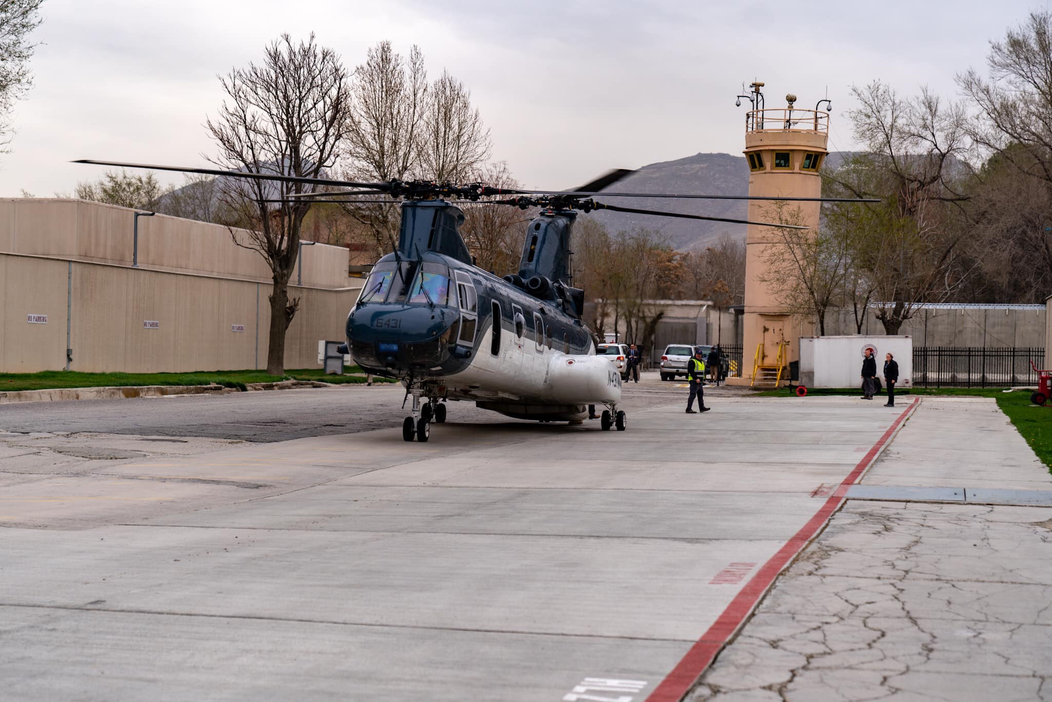 Interesting New Photos Of Armed Embassy Air CH-46E Helicopter At
