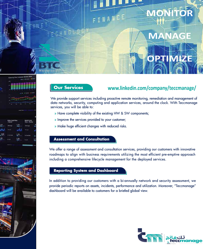 BTC_Networks_SA's tweet photo. #Teccmanage, a #BTC_Networks division, has a highly trained workforce of a company with more than 43 years of experience in integrated solutions, vast market knowledge and the will to support customers.
Visit us on Teccmanage LinkedIn page at 👇👇
https://t.co/EwL0NqOqRY https://t.co/HzxAep2Gp1